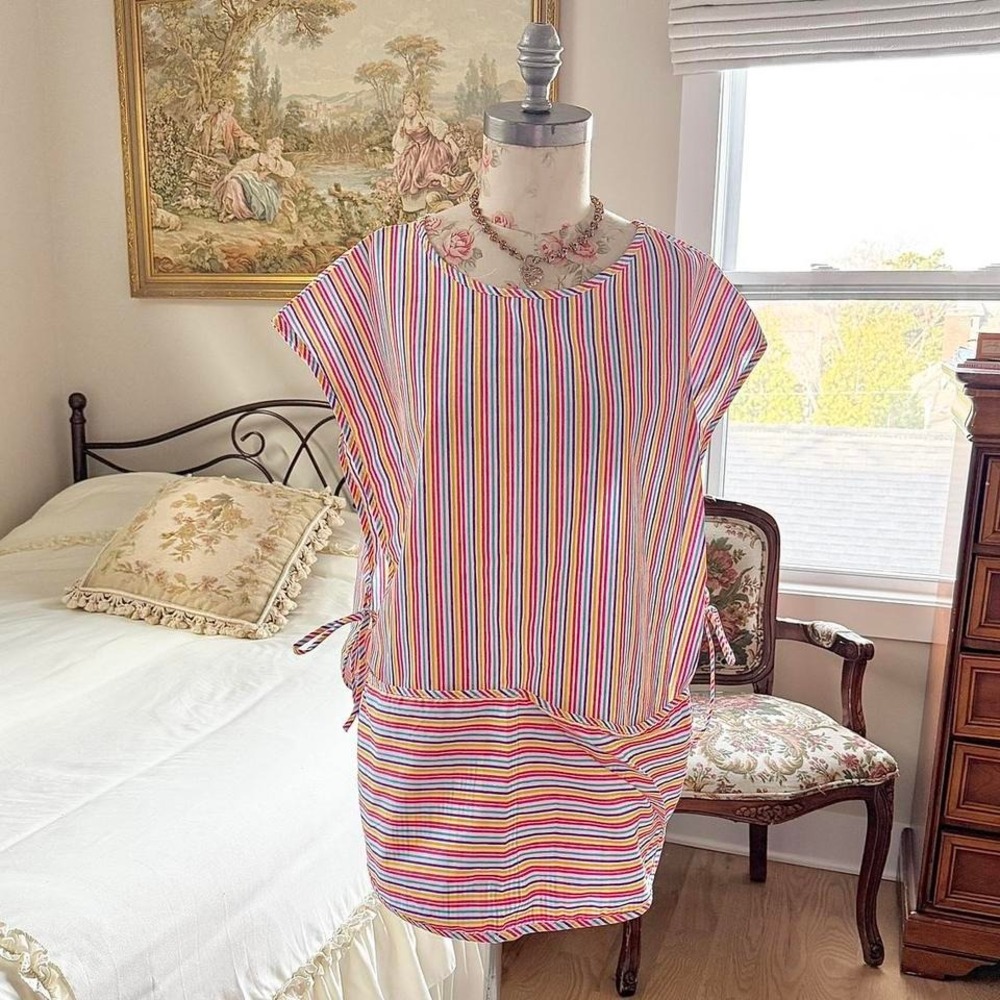 70s Just 4 rainbow striped‎ apron size 40